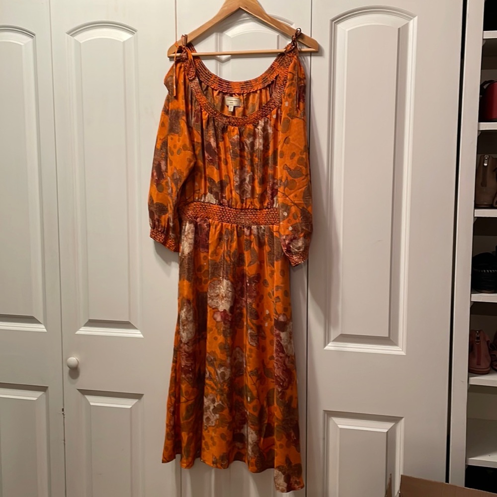 Moulinette Soeurs Cara Cara orange silk dress, 10